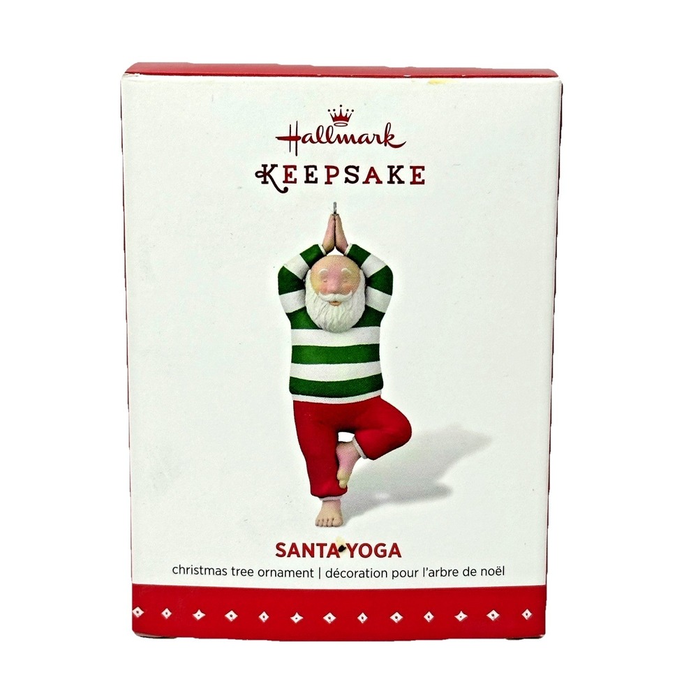Hallmark Keepsake Santa Yoga Ornament 2015 Christmas Tree Artist Crafted